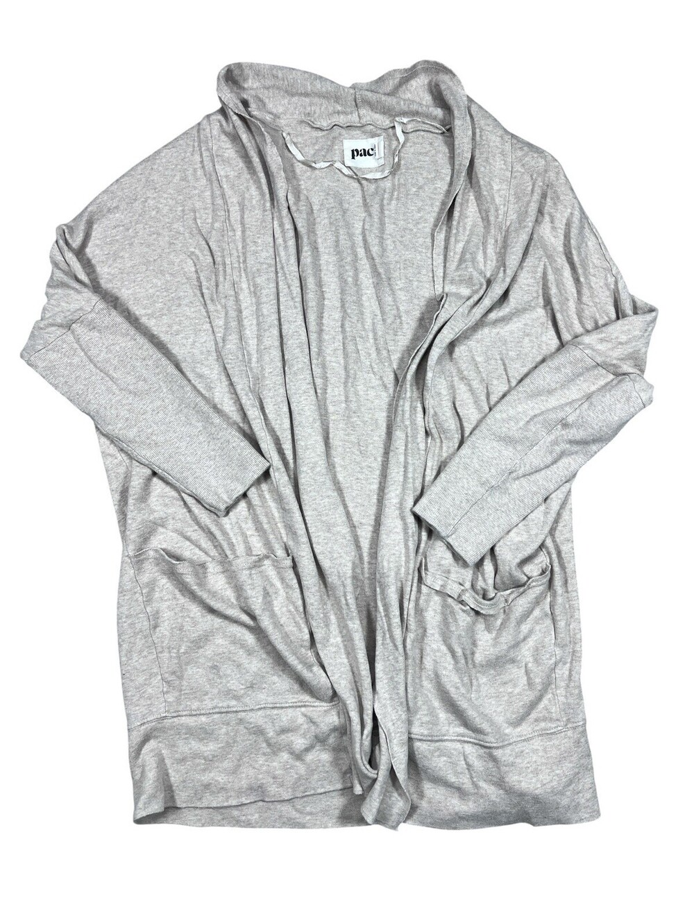 Pact Cardigan Womens S/M Airplane Wrap Tops beige Outerwear 100% organic cotton